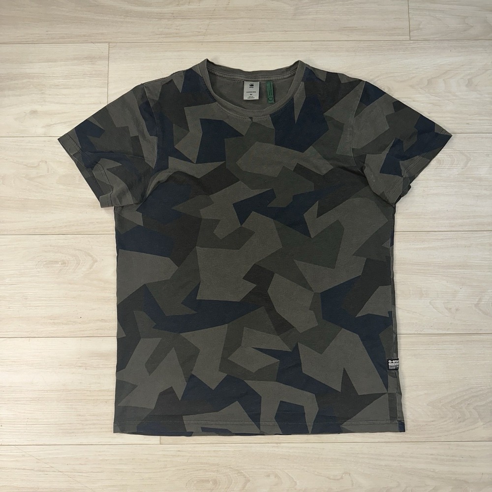 G-Star Raw Men's Size Medium Camouflage Kurser Loose Short Sleeve T-Shirt